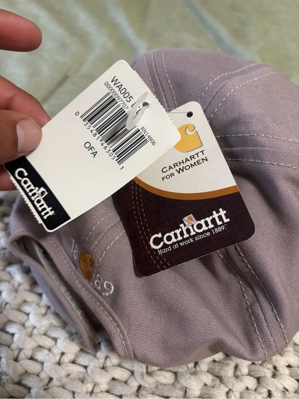Carhartt Lilac Canvas Women's Cap with Logo Patch
